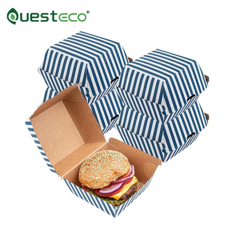 Pudełko na hamburgery z tektury falistej